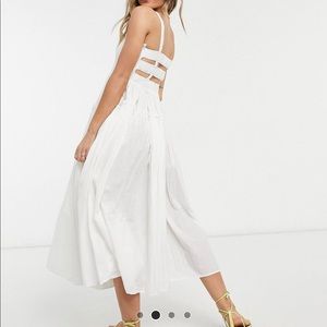 NWT TOPSHOP smocked white dress